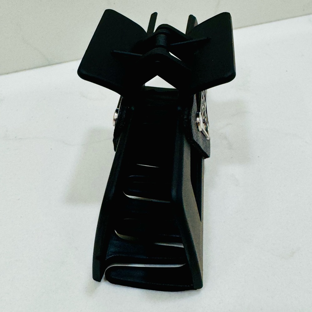 Hand Crafted Black Hair Claw with Gold Accent - Picture 3 of 3